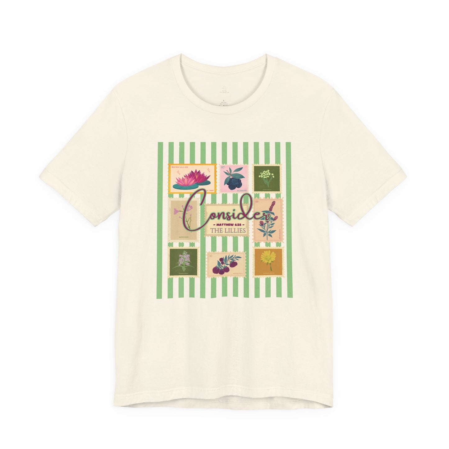 Consider the Lilies Woman Tee Floral Patchwork Graphic Shirt