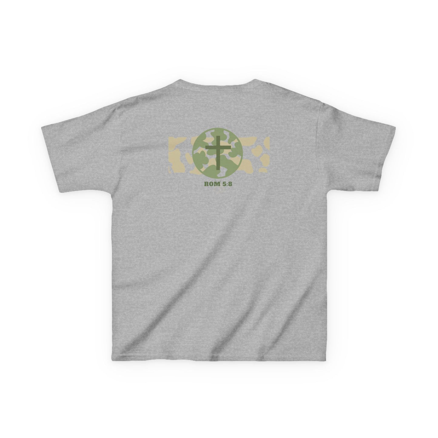 He Did It For You Cross Camo Back, Christian Scripture Romans 5:8 - 6 to 14
