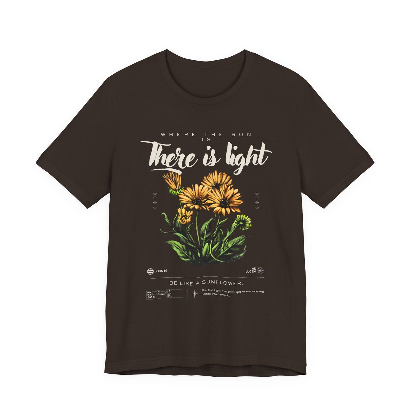 There Is Light Sunflower woman christian tee