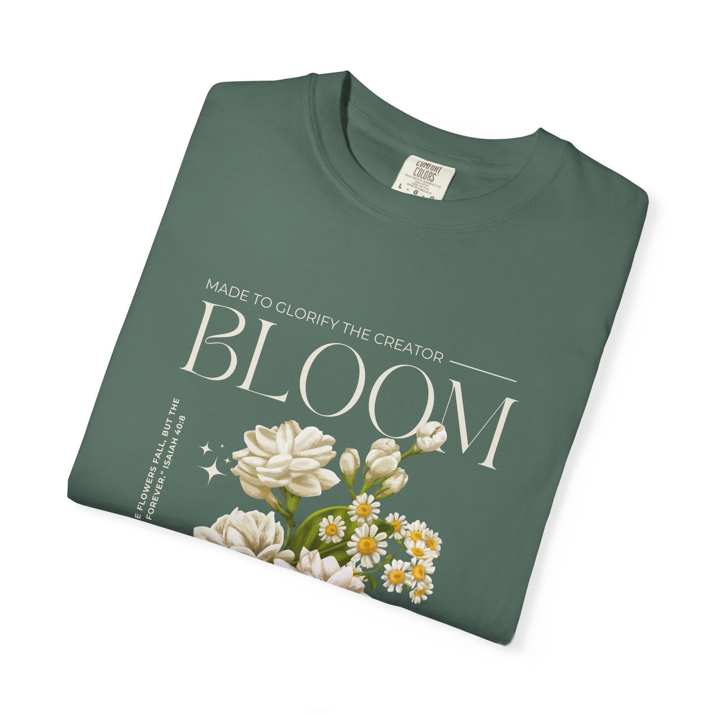 Christian Tee Bloom Floral Illustration T-shirt | Vintage  Botanical Graphic