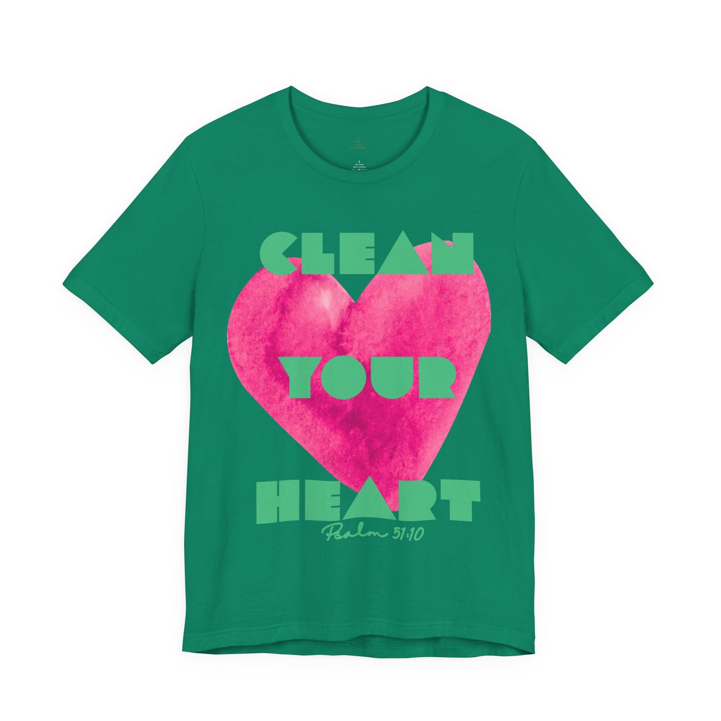 Clean Your Heart Woman tee Psalm 51:10 Christian Shirt