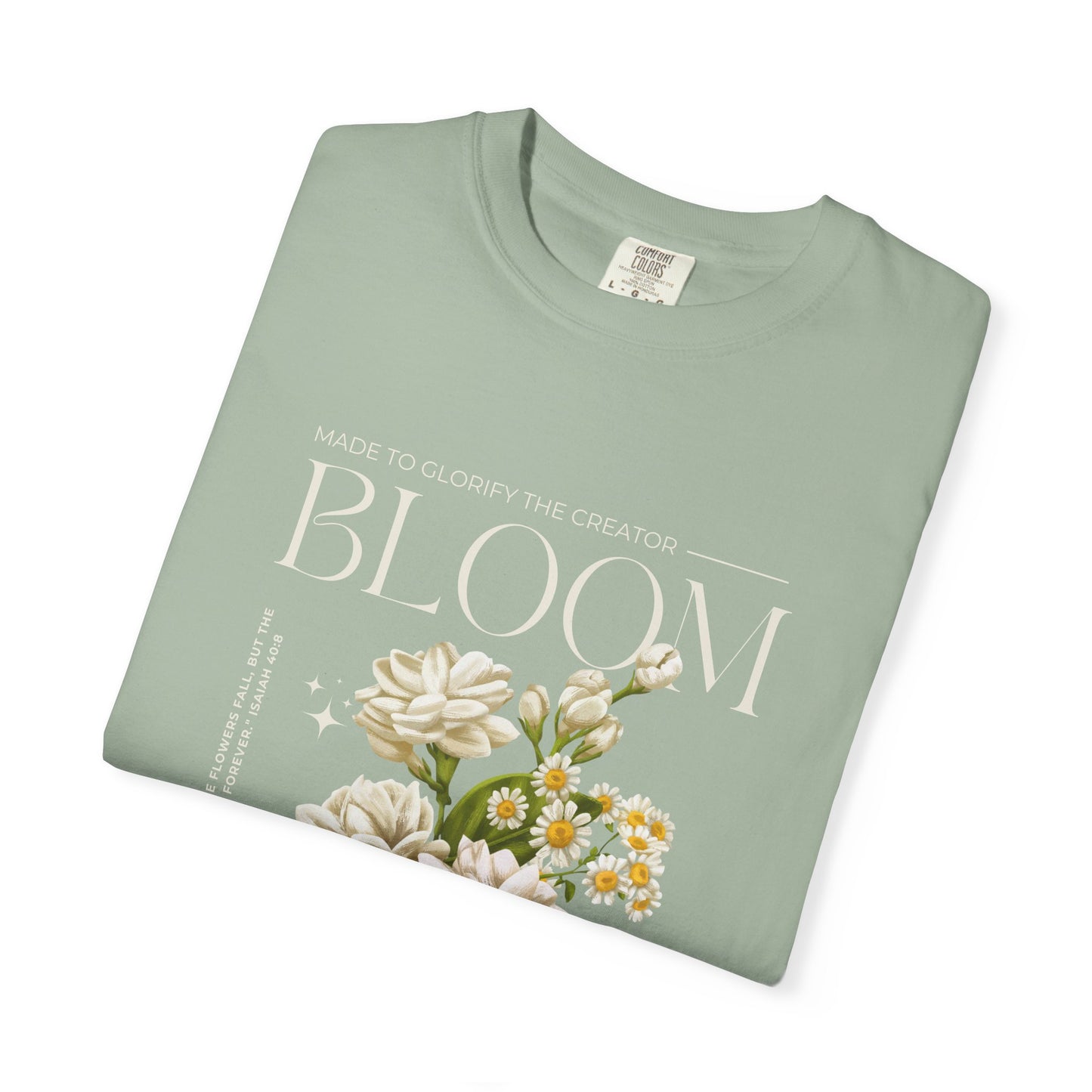 Christian Tee Bloom Floral Illustration T-shirt | Vintage  Botanical Graphic