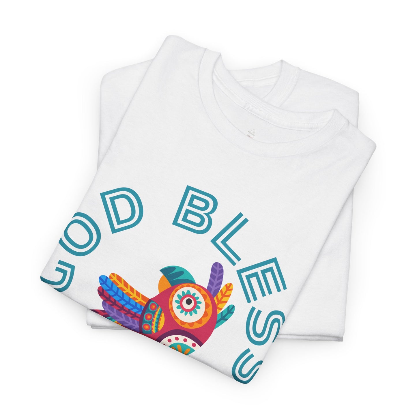 God Bless Mexico Shirt Colorful Mexican Bird Graphic Tee