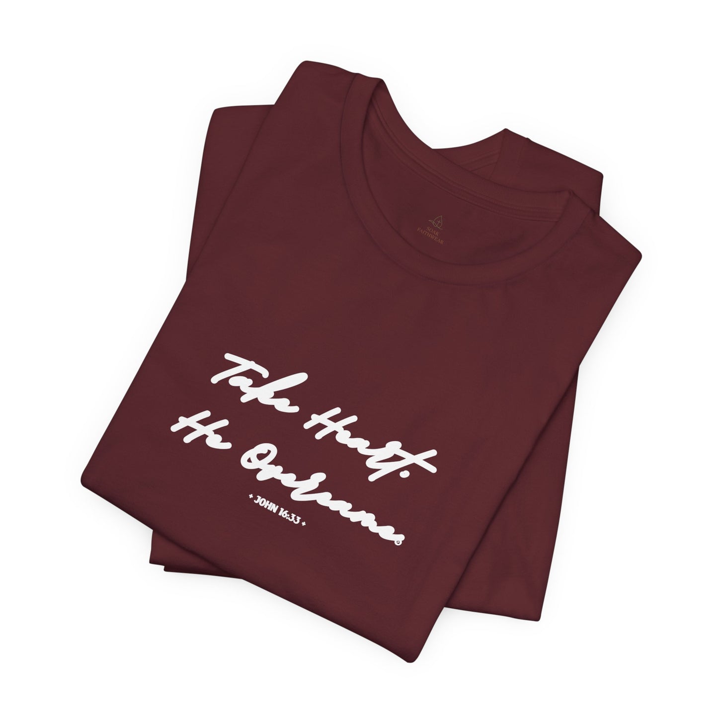 Take Heart He Overcame Shirt, Christian T-Shirt