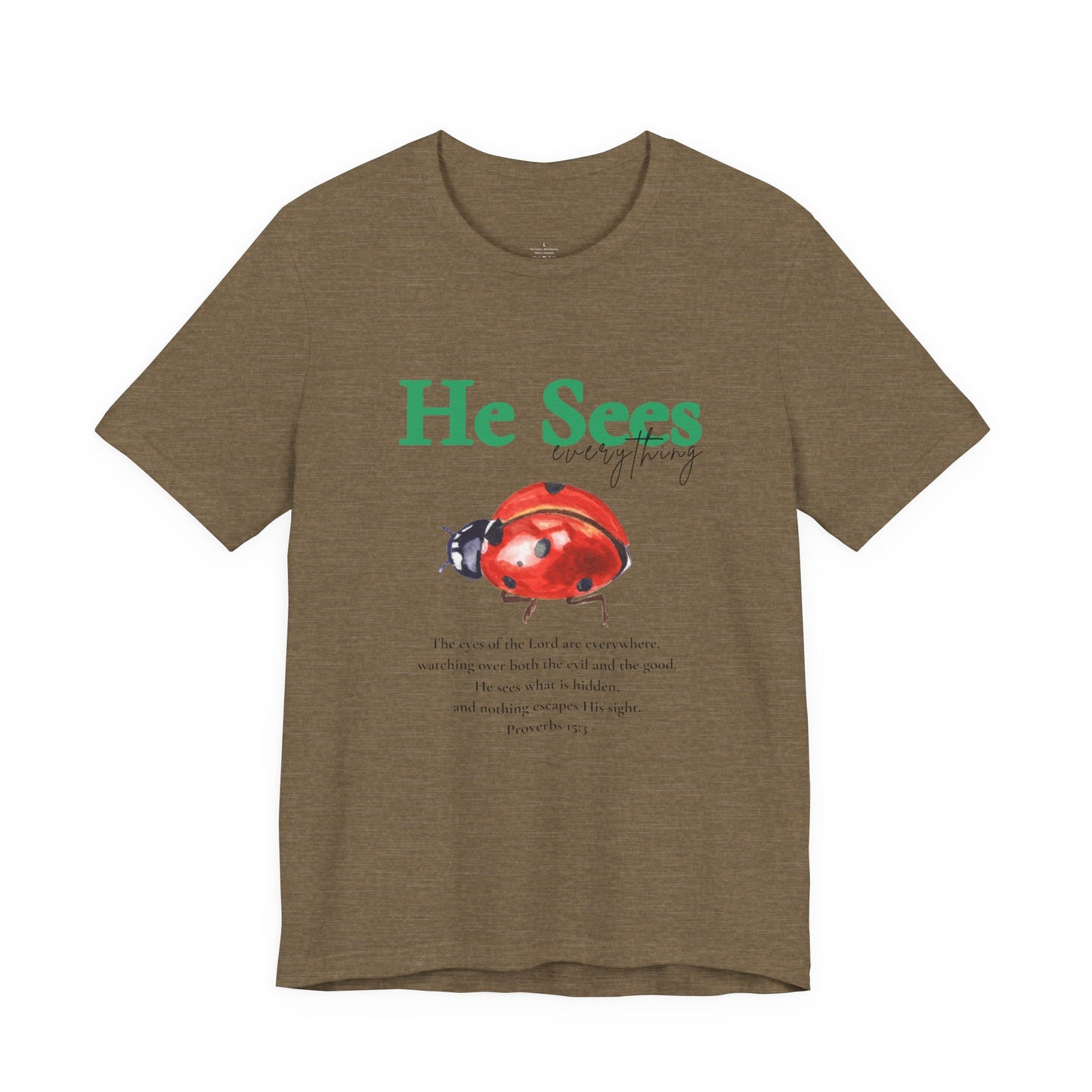 He Sees Ladybug Tee - Christian Woman