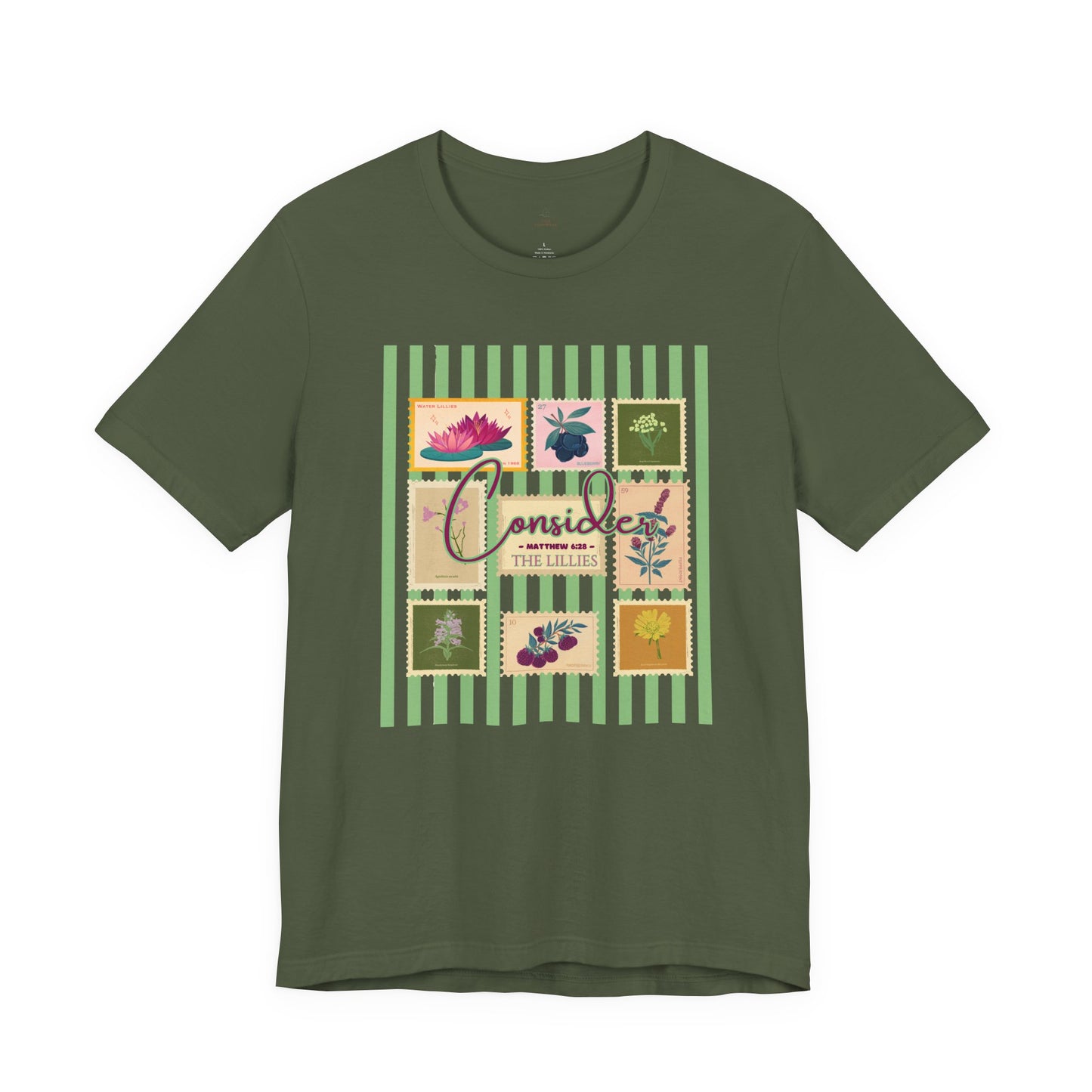 Consider the Lilies Woman Tee Floral Patchwork Graphic Shirt