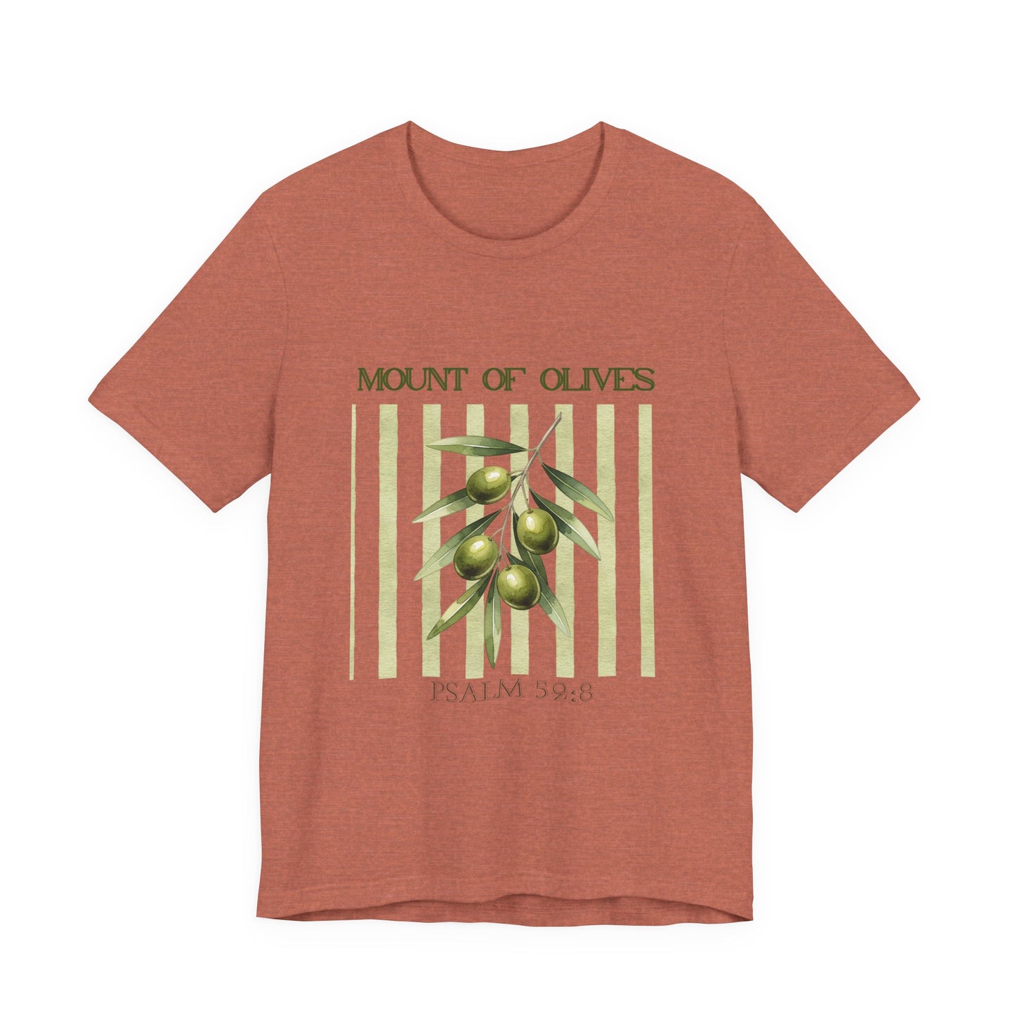 Mount of Olives olive branch T-Shirt | Psalm 52:8 Bible verse