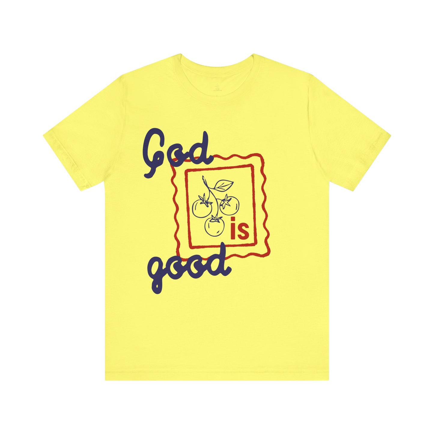 God Is Good T-Shirt | Religious Christian Tee, Hand-Drawn Fruit Illustration