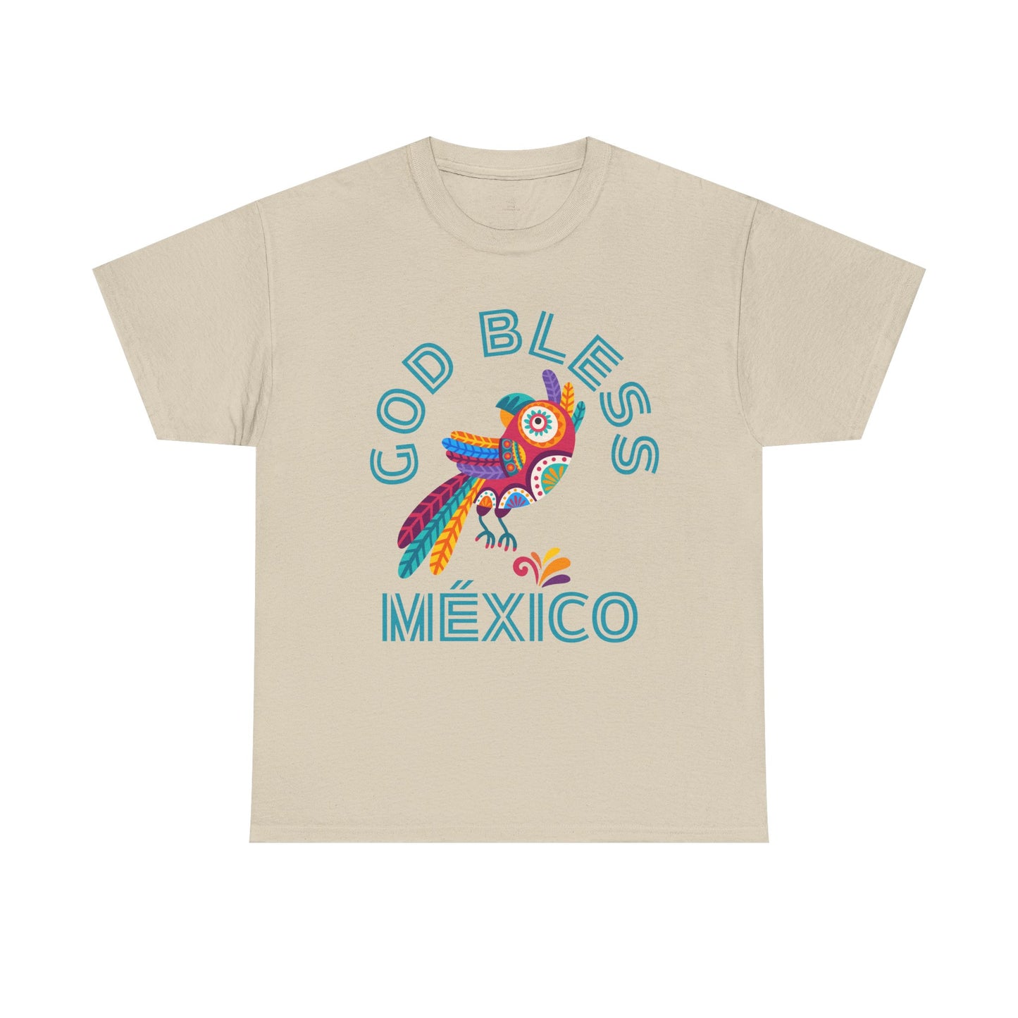 God Bless Mexico Shirt Colorful Mexican Bird Graphic Tee