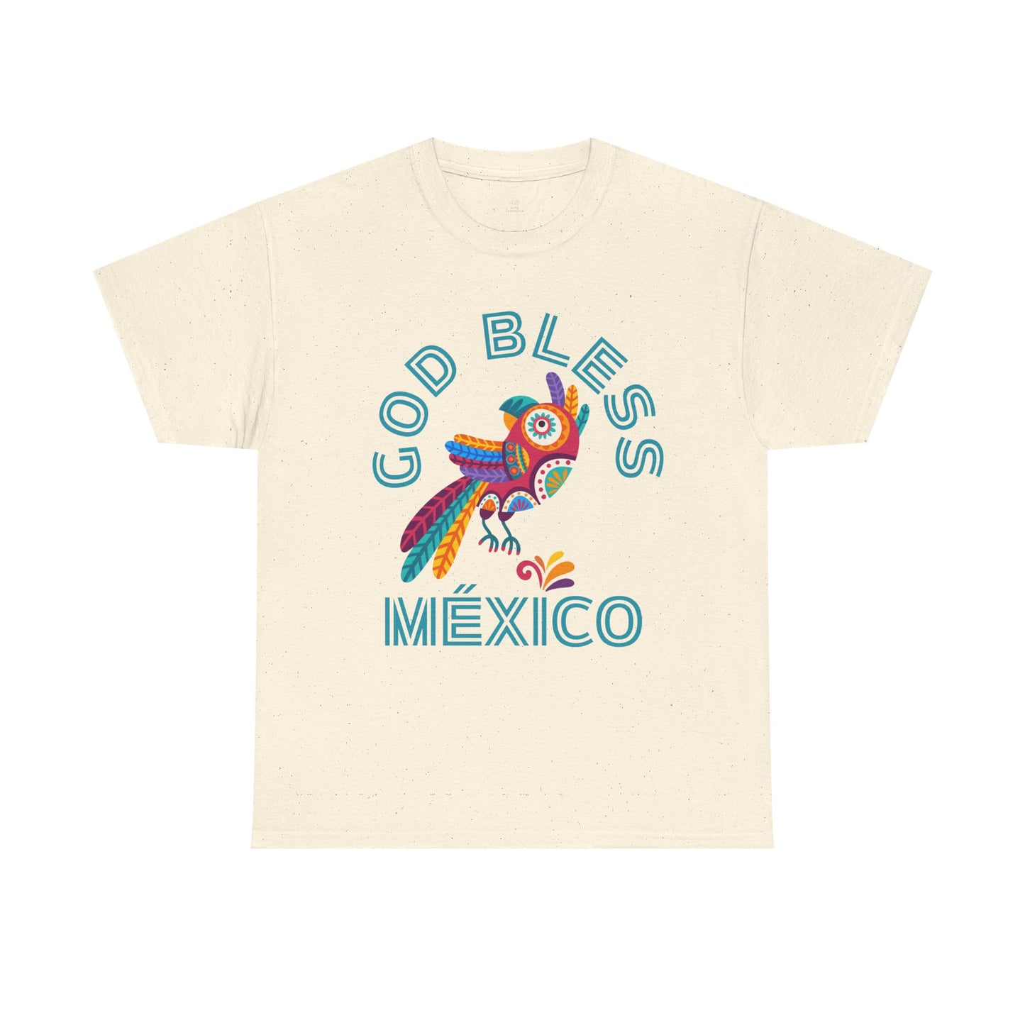 God Bless Mexico Shirt Colorful Mexican Bird Graphic Tee