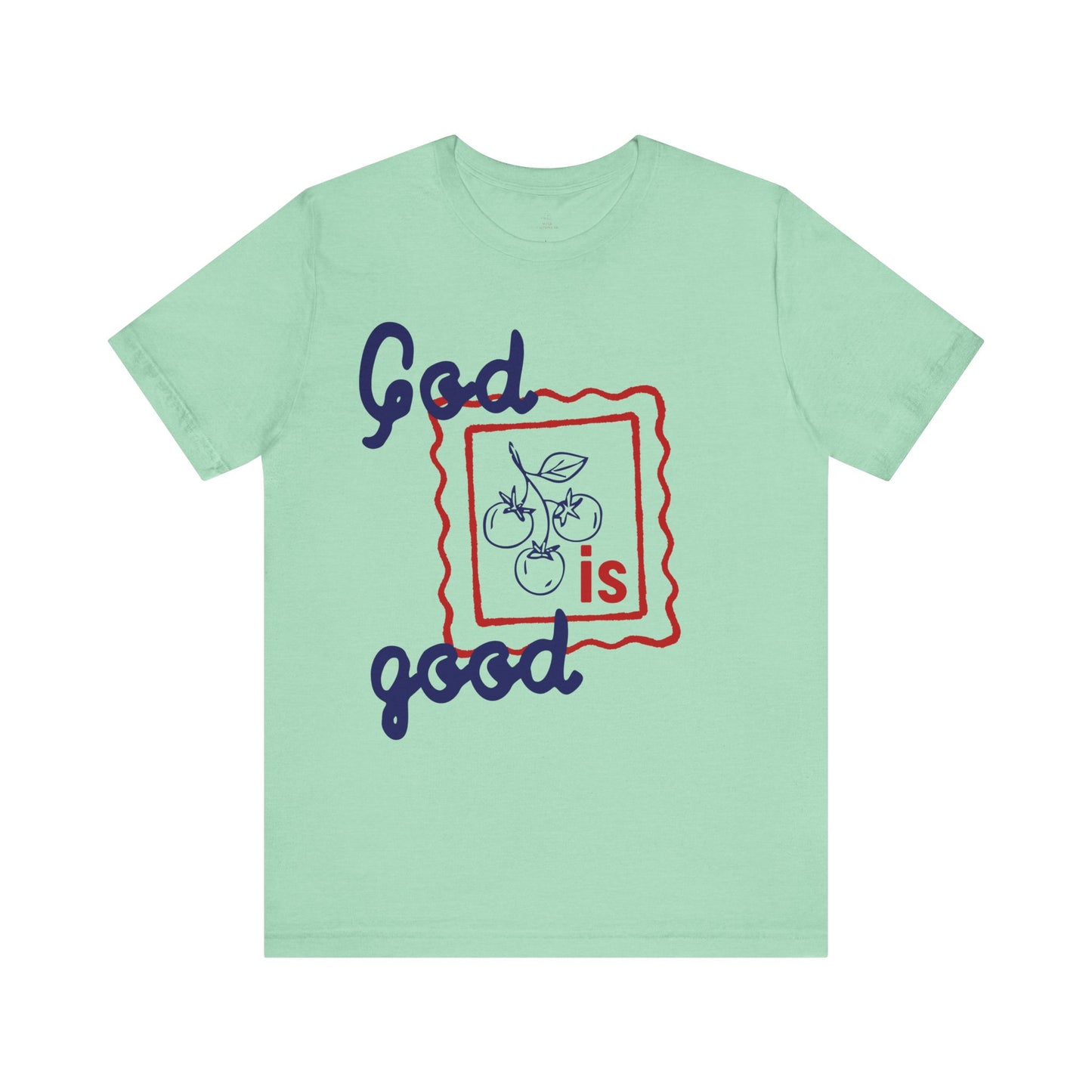 God Is Good T-Shirt | Religious Christian Tee, Hand-Drawn Fruit Illustration