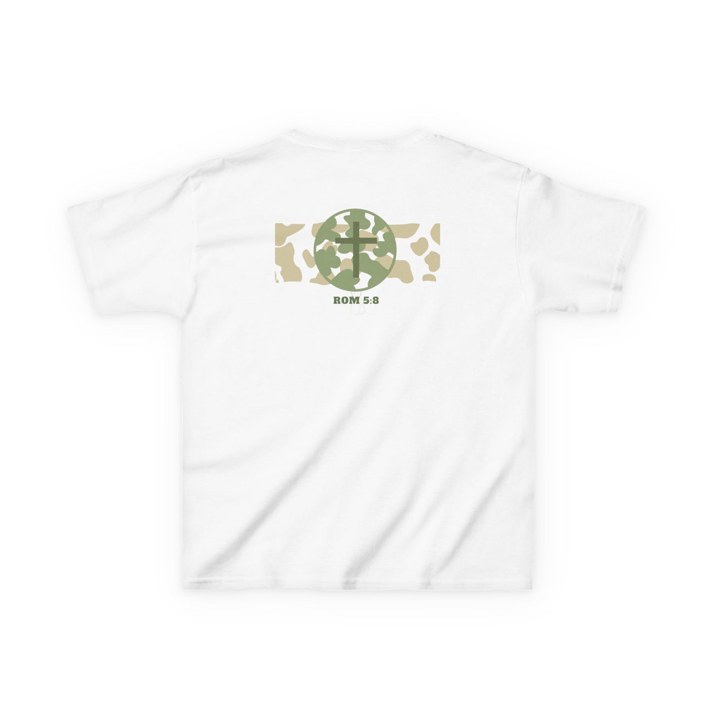 He Did It For You Cross Camo Back, Christian Scripture Romans 5:8 - 6 to 14