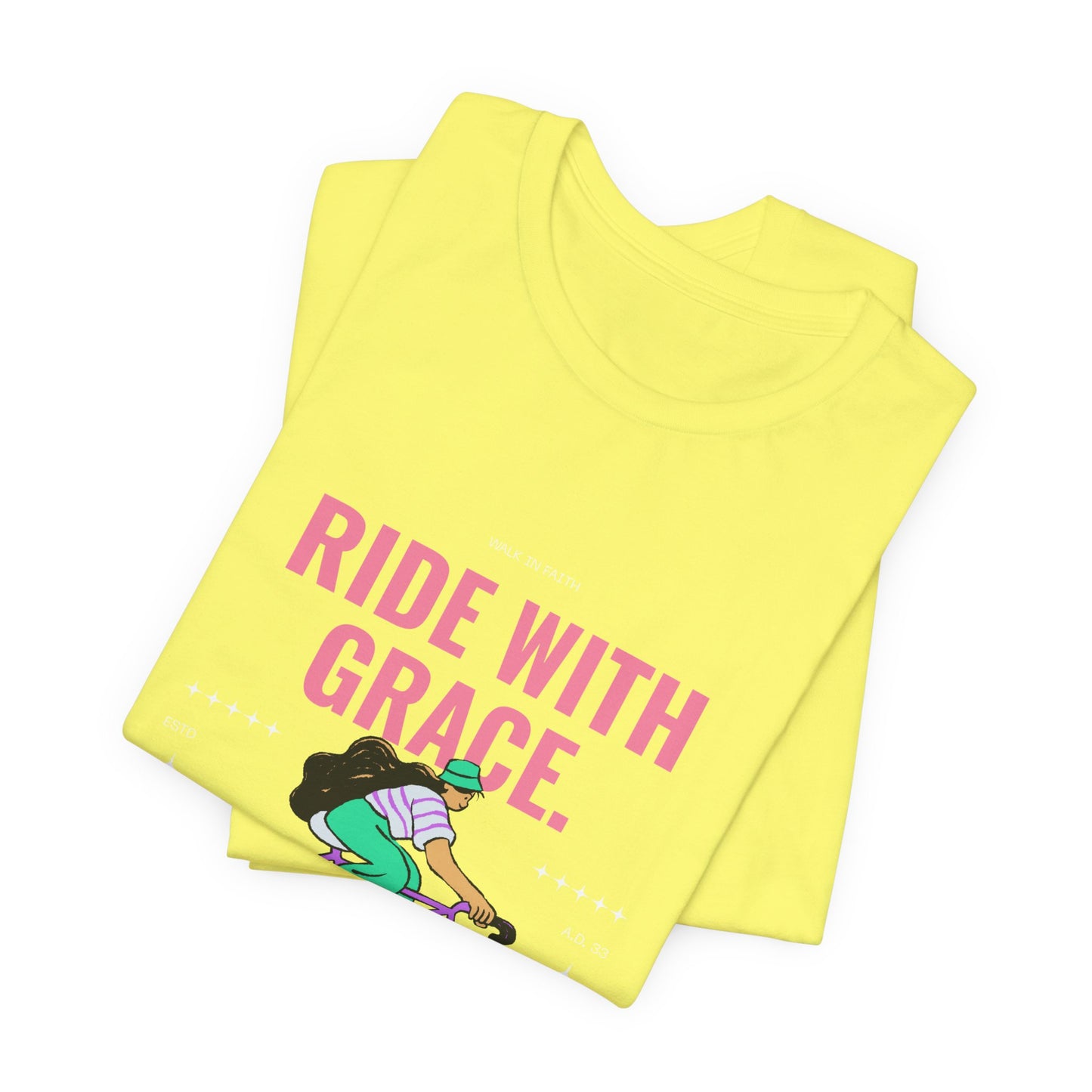 Ride With Grace bicycle illustration T-Shirt