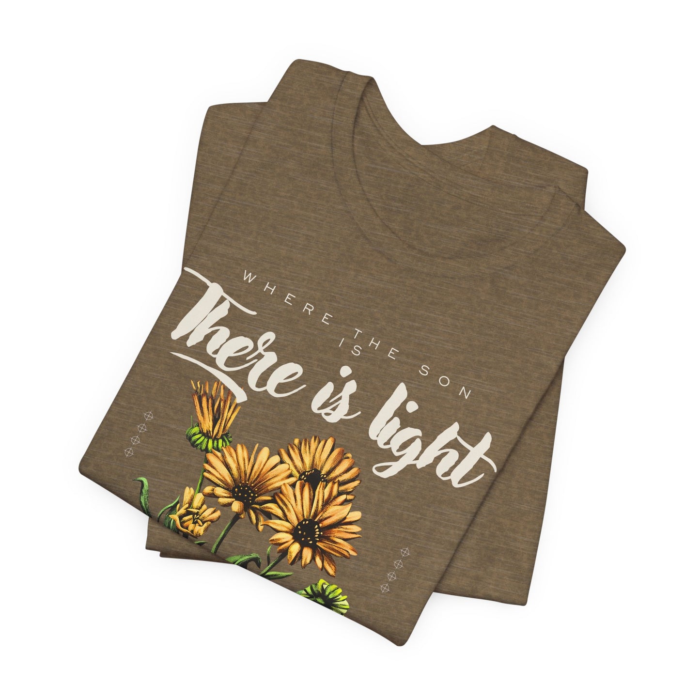 There Is Light Sunflower woman christian tee