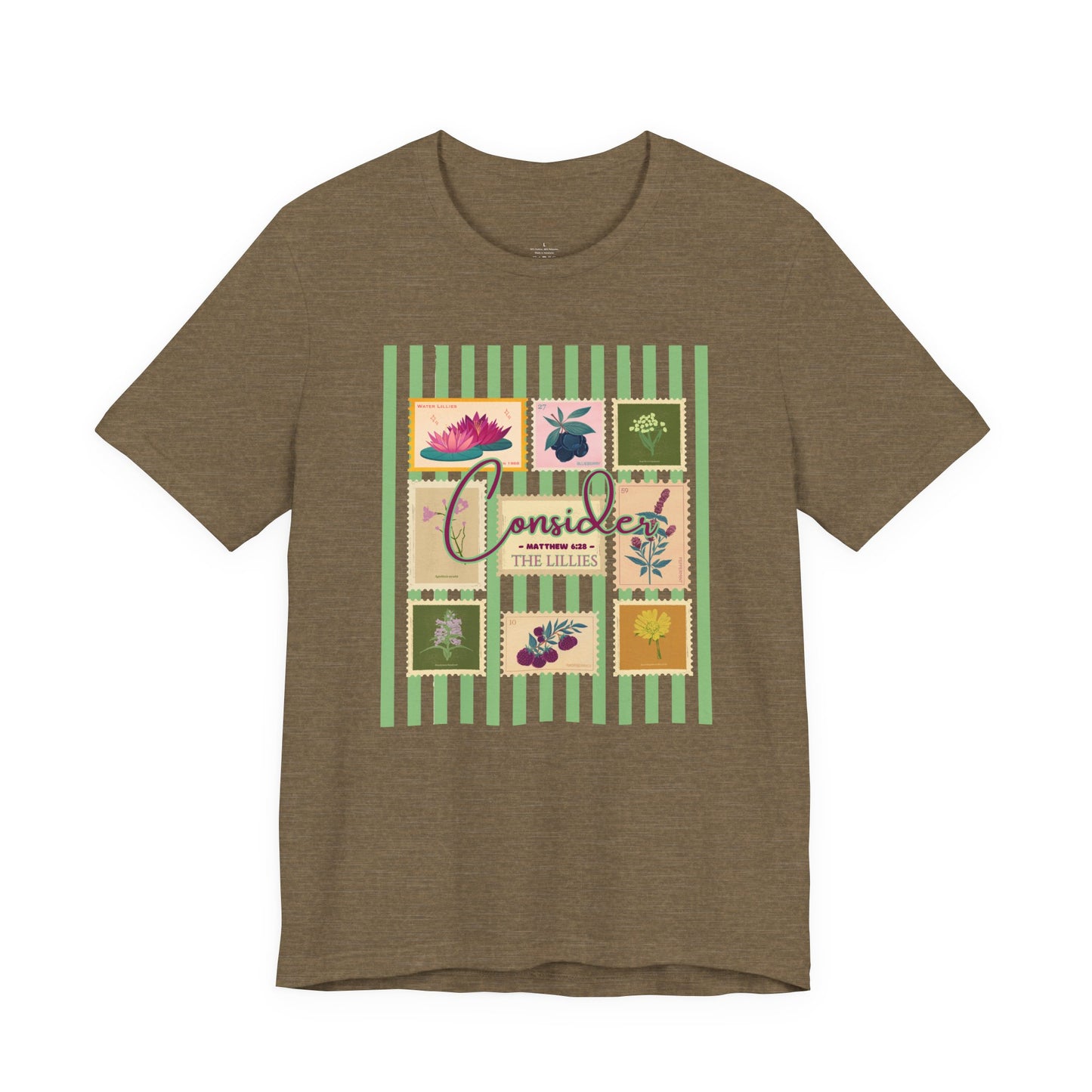 Consider the Lilies Woman Tee Floral Patchwork Graphic Shirt