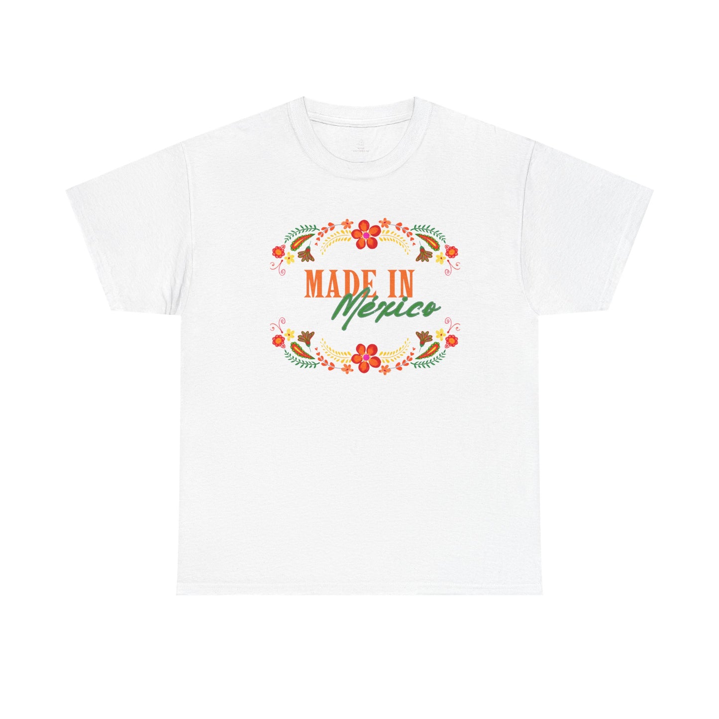 Made in Mexico T-Shirt | Floral Mexican Folk Art Design