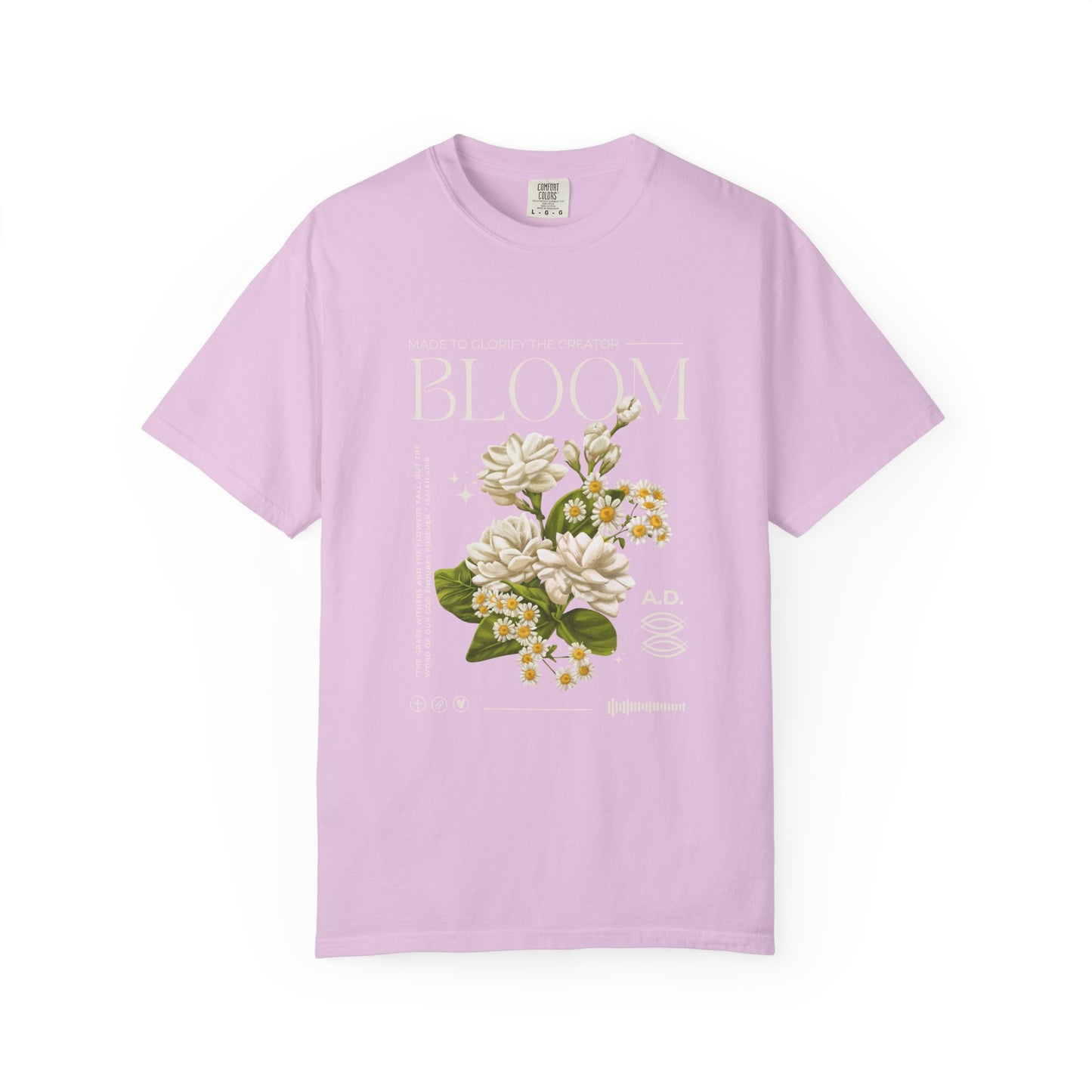 Christian Tee Bloom Floral Illustration T-shirt | Vintage  Botanical Graphic