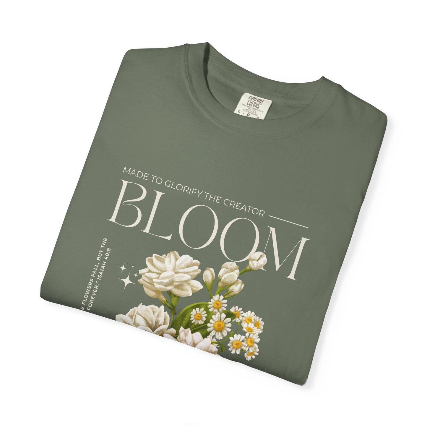 Christian Tee Bloom Floral Illustration T-shirt | Vintage  Botanical Graphic