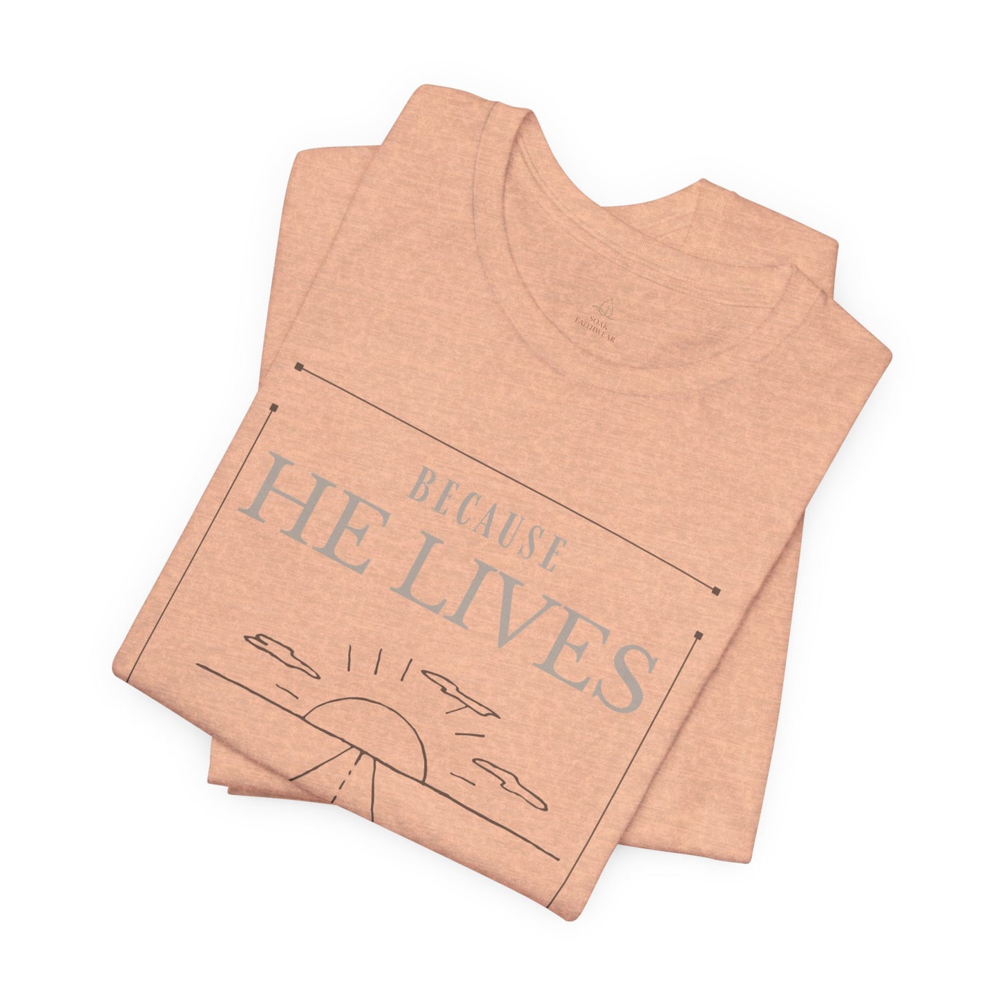 Chirstian Tee - Female adult - Because He lives.
