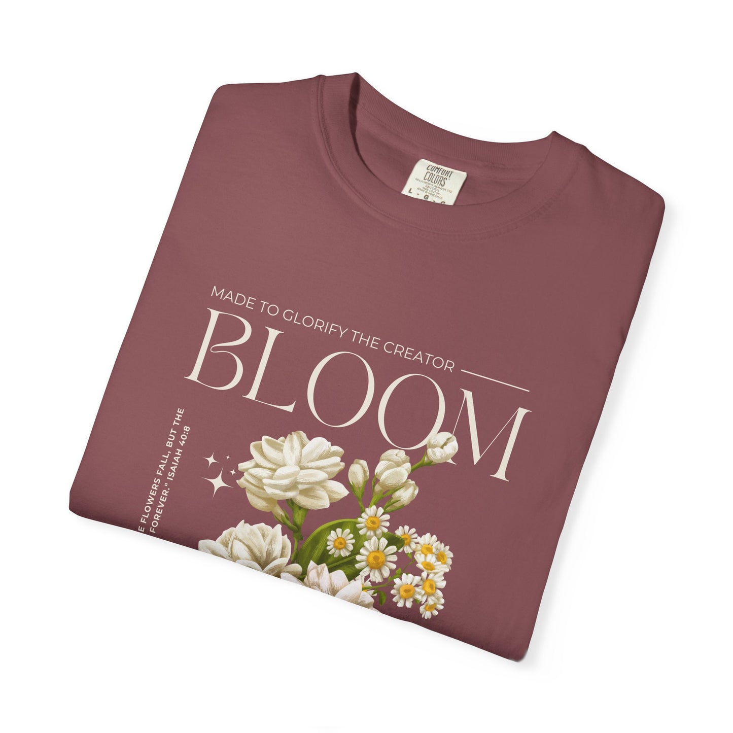 Christian Tee Bloom Floral Illustration T-shirt | Vintage  Botanical Graphic