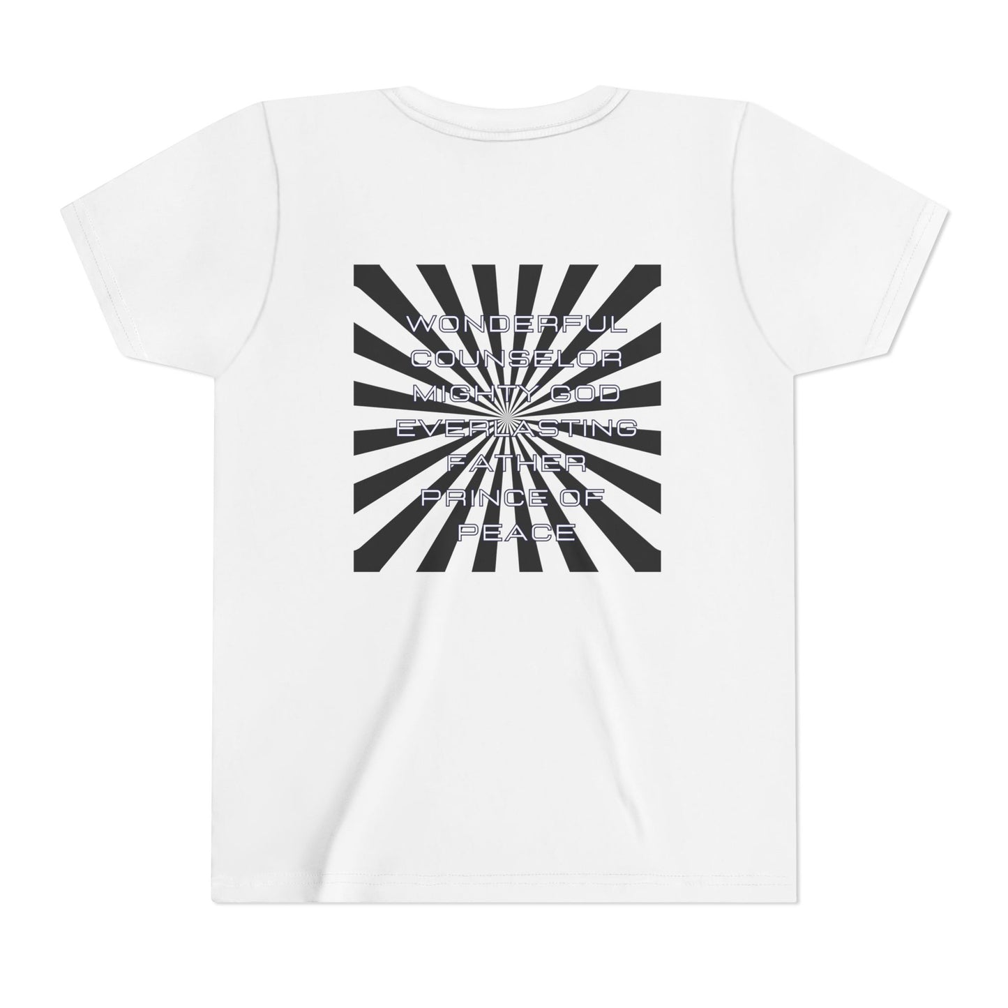 Names of Jesus Christian Man Graphic Tee, Isaiah 9:6 design