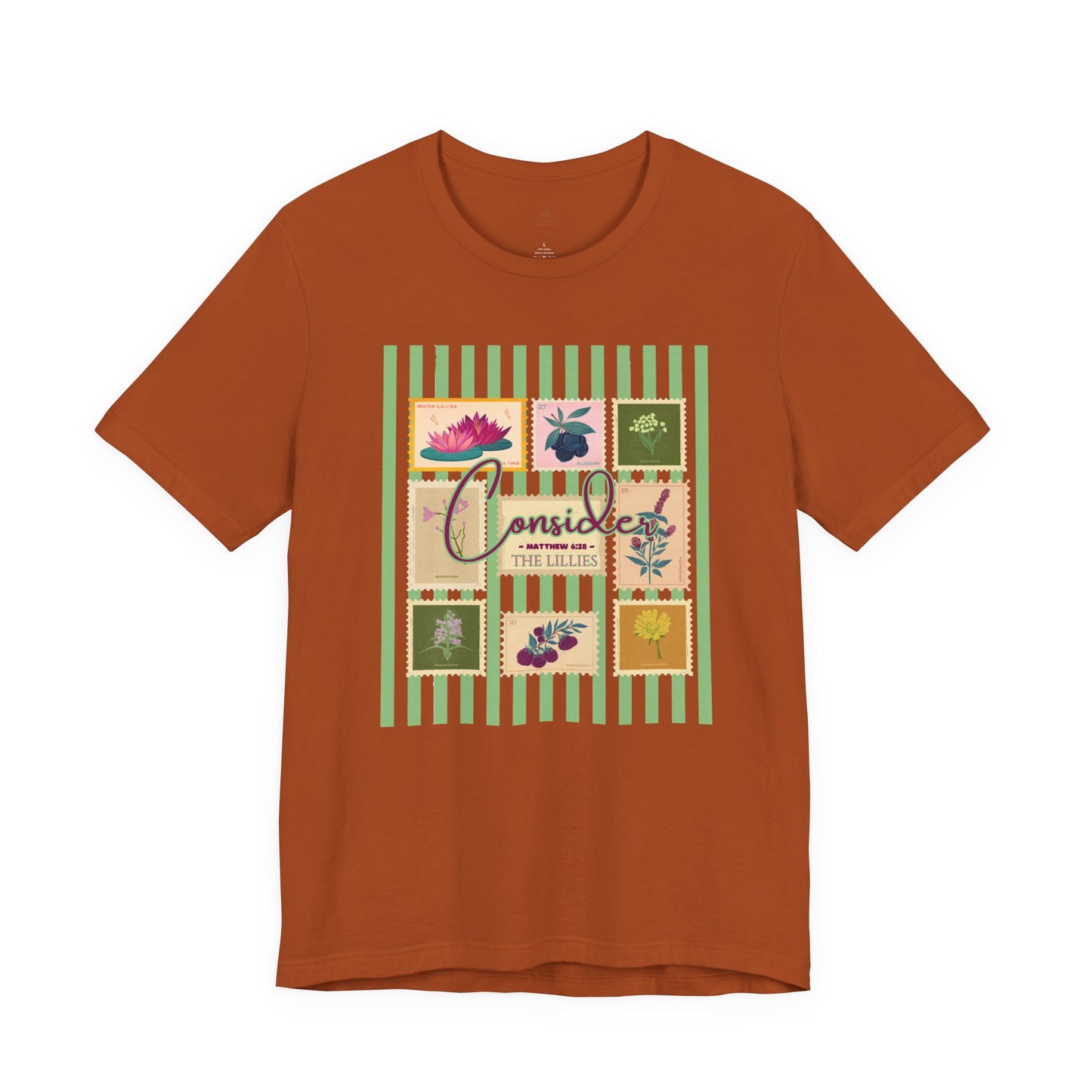Consider the Lilies Woman Tee Floral Patchwork Graphic Shirt
