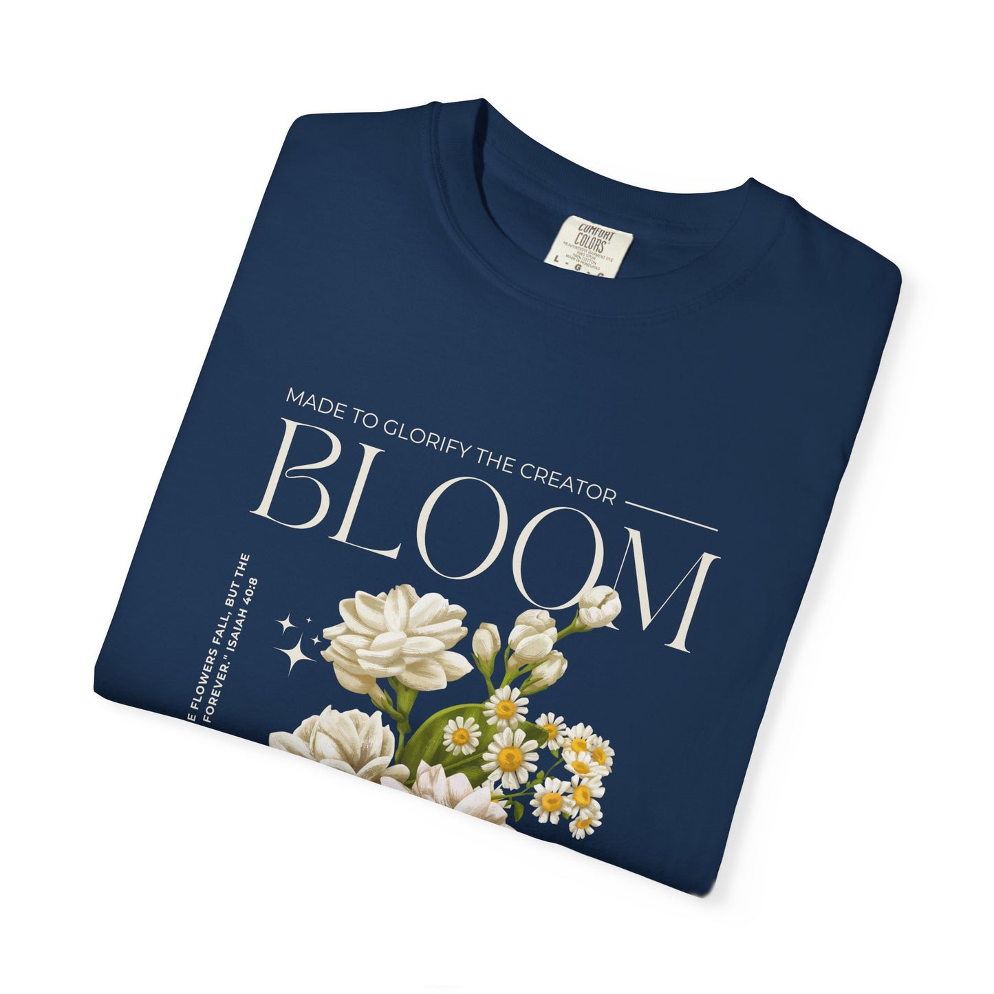 Christian Tee Bloom Floral Illustration T-shirt | Vintage  Botanical Graphic