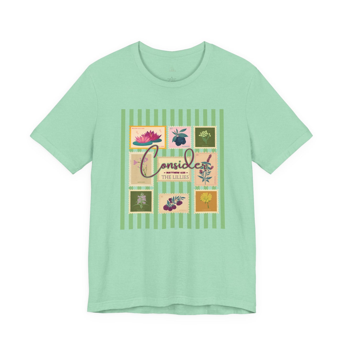 Consider the Lilies Woman Tee Floral Patchwork Graphic Shirt