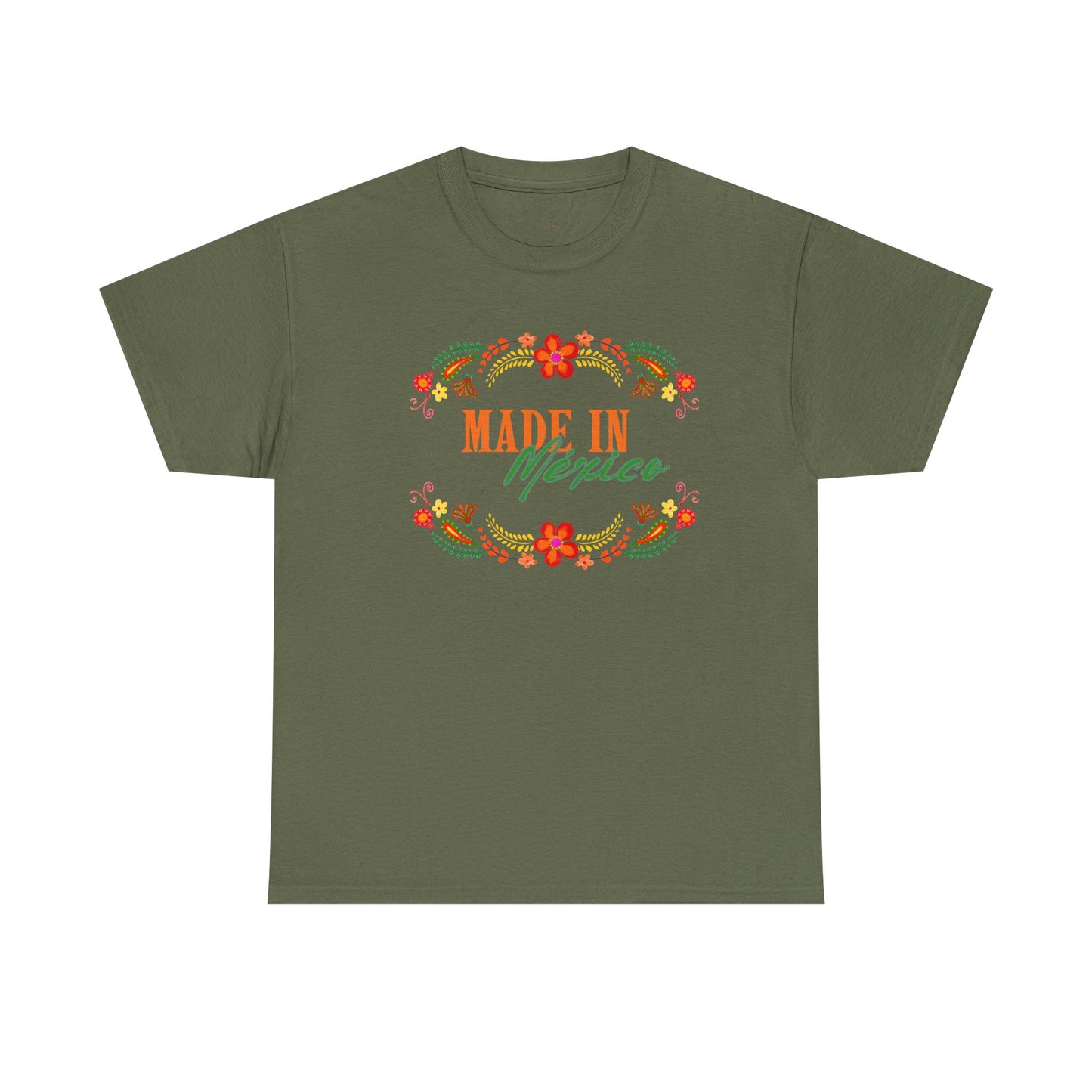 Made in Mexico T-Shirt | Floral Mexican Folk Art Design