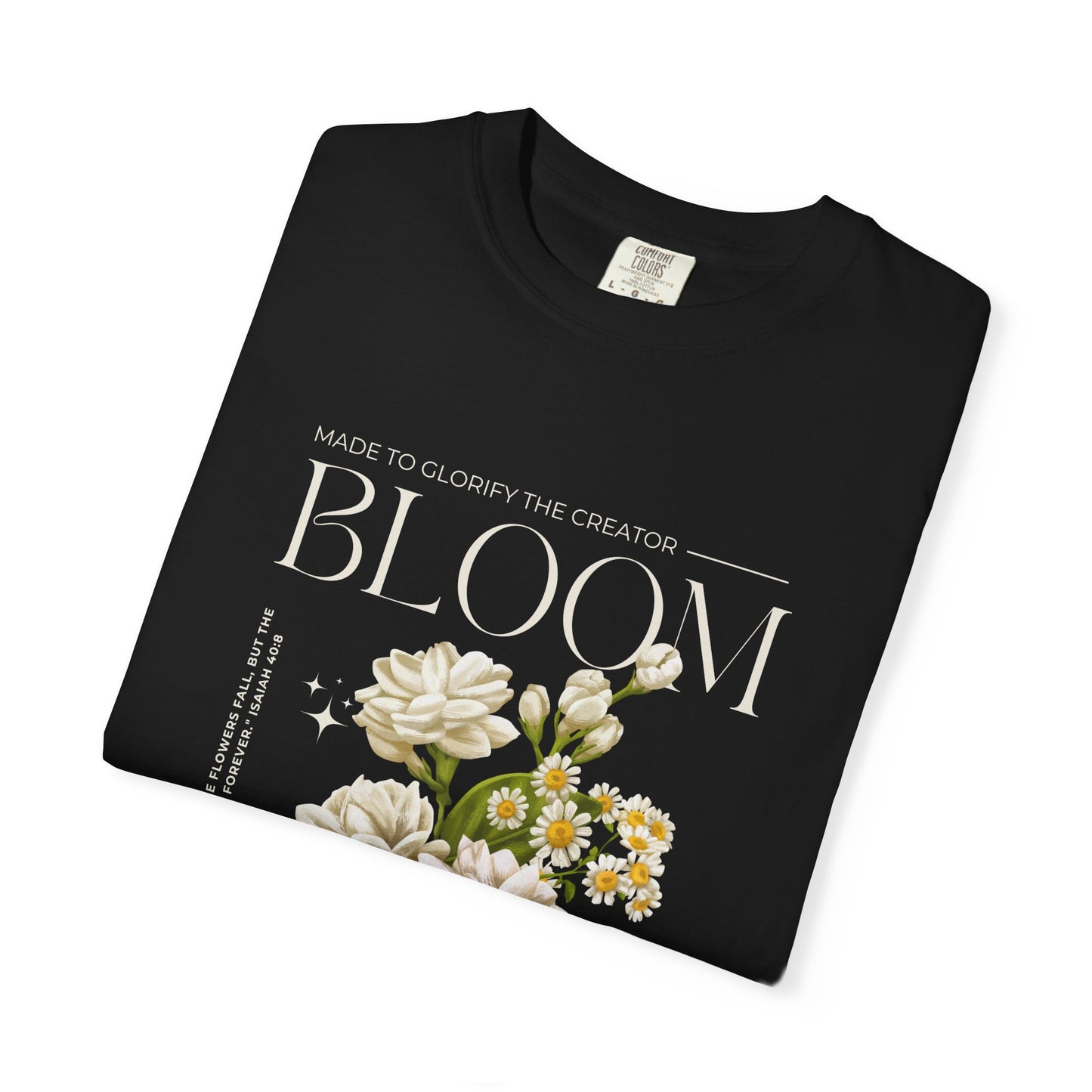 Christian Tee Bloom Floral Illustration T-shirt | Vintage  Botanical Graphic