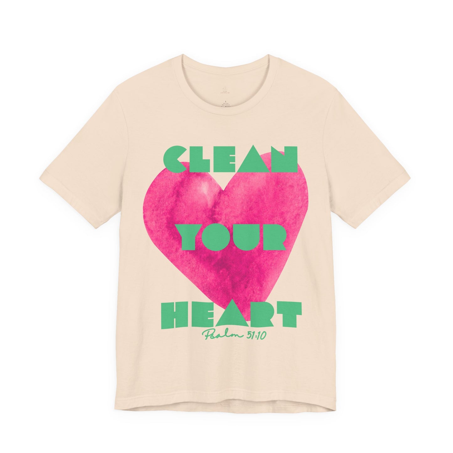 Clean Your Heart Woman tee Psalm 51:10 Christian Shirt